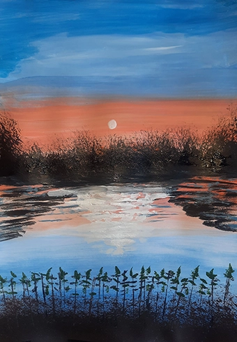 Moon on the Lake